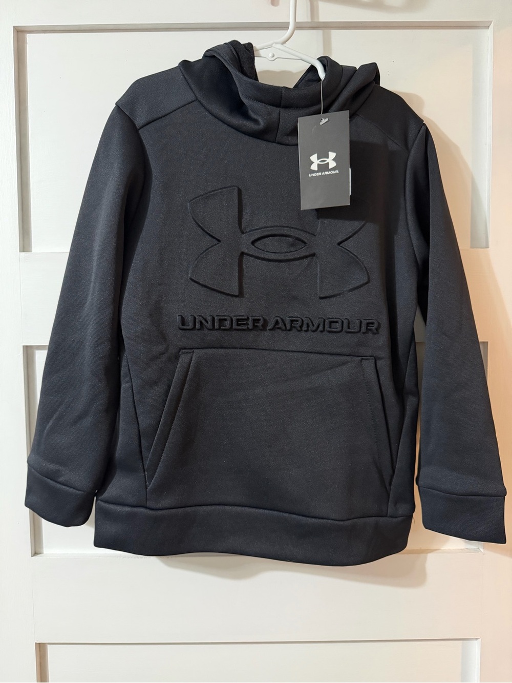 Under Armour Black Embossed Boys’ Fleece Hoodie